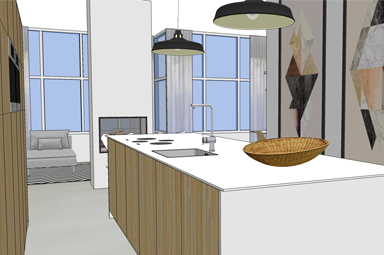 De 3D interieur visualisatie: kantoor tot woning