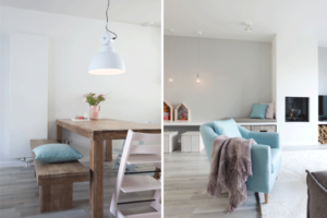 een romantische woonkamer